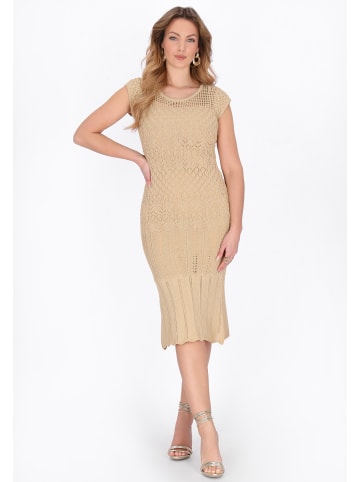 faina Women Dress in beige gold