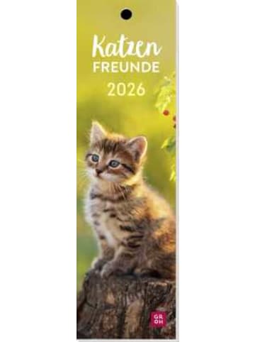 Groh Kalender - Lesezeichenkalender 2026: Katzenfreunde
