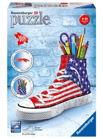 Ravensburger Sneaker American Style. 3D Puzzle 108 Teile | Erlebe Puzzeln in der 3. Dimension