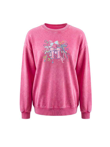 myMo Women Sweatshirt in Fuchsia