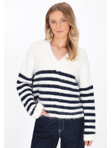 DreiMaster Women Sweater in offwhite navy
