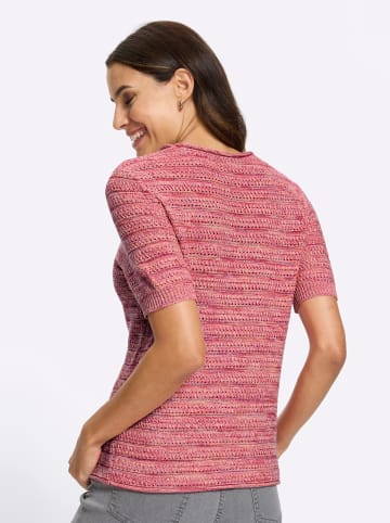 WITT WEIDEN Baumwoll-Pullover in fuchsia-koralle-meliert