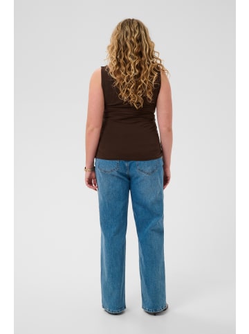 KAFFE curve Bluse ärmellos KCofelia Tight fit in Coffee Bean