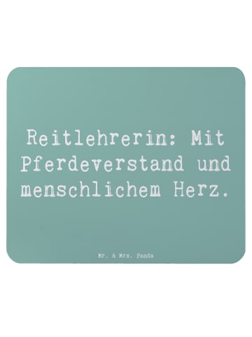 Mr. & Mrs. Panda Mousepad Spruch Reitlehrerin Herz mit Spruch in Meeresbrise