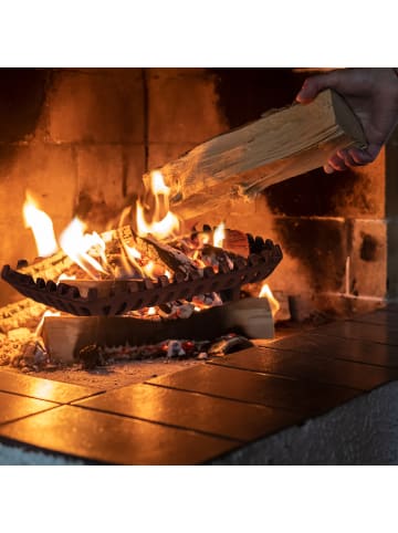 relaxdays Kaminrost in Schwarz - (B)46 x (H)18 x (T)31 cm