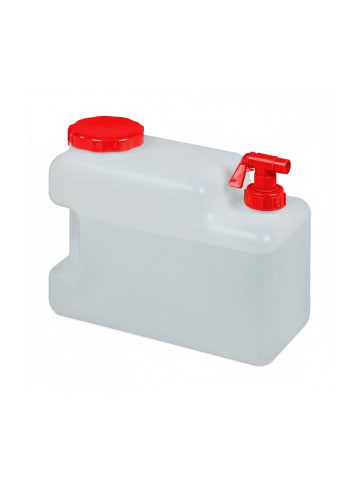 relaxdays Wasserkanister in Weiß/Rot - 12 l
