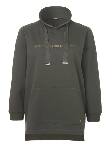 FRAPP  Sweatshirt Sportives Sweatshirt aus unifarbenem Stoff in olive