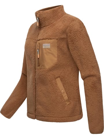 ragwear Plüschjacke Alaris in Brown Sugar