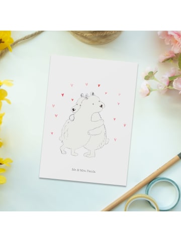 Mr. & Mrs. Panda Wanddeko Eisbär Umarmen ohne Spruch in Weiß