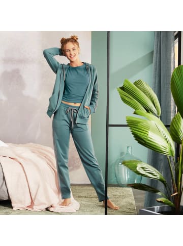 Erwin Müller Interlock-Jersey Freizeithose, lang in petrol-grau