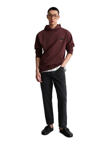 Marc O'Polo DENIM Hoodie relaxed in Merlot Red