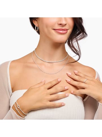 Thomas Sabo Kette Mit Steinen in silber, weiß