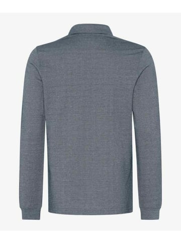 BRAX Knopfleisten Langarmshirt für Herren in uni