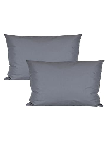 JACK 2er Set Outdoor Kissenhülle 40x60cm Uni in Blaugrau