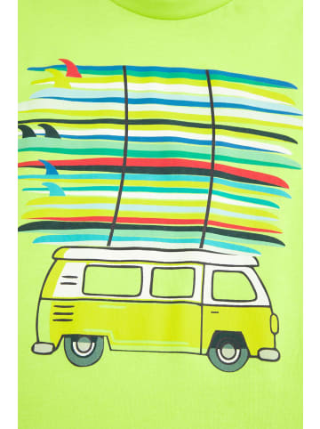 MOKIDA Baumwoll-T-Shirt mit kurzen Ärmeln in limonengrün