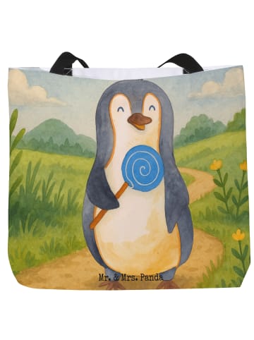 Mr. & Mrs. Panda Shopper Pinguin Lolli Design ohne Spruch in Weiß