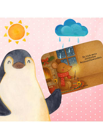 Mr. & Mrs. Panda Badvorleger Maus Weihnachten Design mit Spruch in Weiß