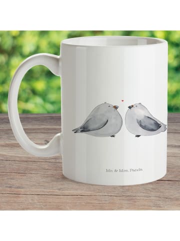 Mr. & Mrs. Panda Kindertasse Turteltauben Liebe ohne Spruch in Weiß