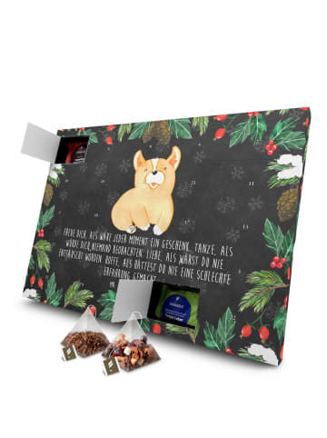 Mr. & Mrs. Panda Advents-Teekalender Corgie mit Spruch in Kreidetafel