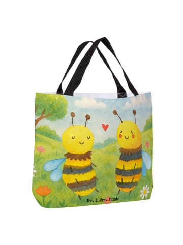 Mr. & Mrs. Panda Tasche Biene Verliebt Design ohne Spruch in Weiß
