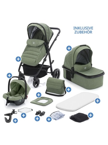 fillikid 3-1 Kombi-Kinderwagen-Set Fill Jaguar mit in gruen,schwarz