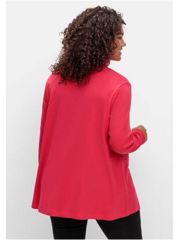 sheego Langarmshirt in magenta