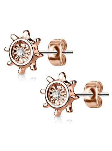 Bungsa Ohrstecker in Rosegold