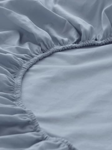 Hessnatur Satin Spannbettlaken in graublau