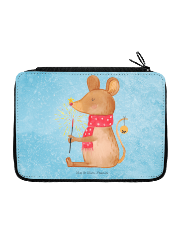 Mr. & Mrs. Panda Etui für Stifte Maus Weihnachten ohne Spruch in Eisblau