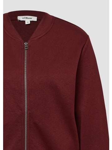 s.Oliver Sweatshirt Jacke in 3902_bordeaux