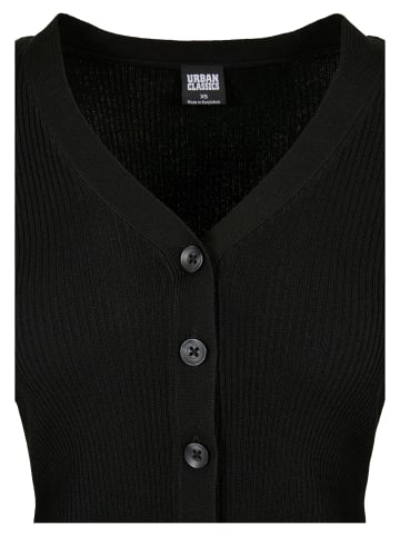 Urban Classics Urban Classics Damen Ladies Short Rib Knit Cardigan in black