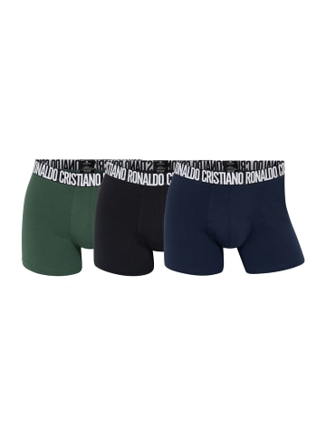 CR7 Trunks BASIC in Schwarz/Navy/Grün (670)