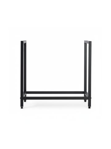 Kaminholzregal in Schwarz - (B)65 x (H)62,5 x (T)30,5 cm
