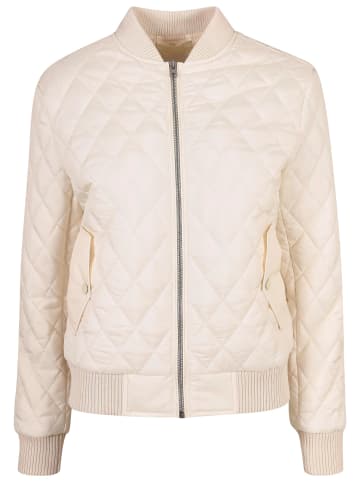 Urban Classics Urban Classics Damen Ladies Diamond Quilt Nylon Jacket in whitesand