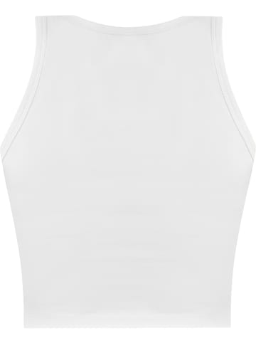 Janice 2 x Damen crop Top hochgeschlossen Niah in Weiß