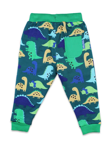 Toby Tiger Jogginghose mit Dinosaurier Print in grün