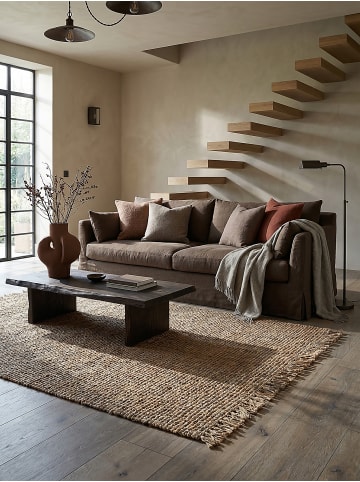 KADIMA DESIGN Jute-Teppich Naturfaser ERME Boho Wohnzimmer