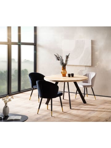 FineBuy Esstisch in Braun / Mango / 120x120x76