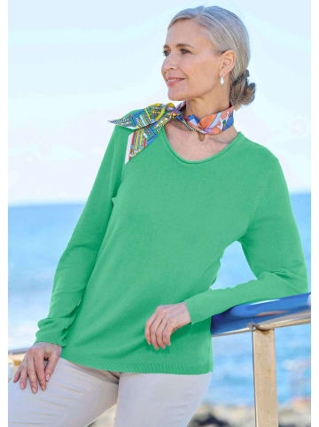 GOLDNER Edler Feinstrickpullover, V-Ausschnitt in hellgrün