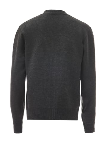 mozzaar Herren Cardigan in Dunkelgrau Melange