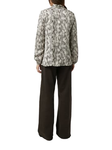 comma Bluse in ecru schoko - 0001