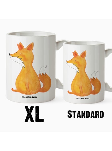 Mr. & Mrs. Panda jumbotasse Einhorn Fuchs ohne Spruch in Weiß