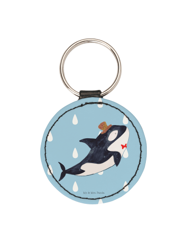 Mr. & Mrs. Panda Schlüsselanhänger Orca Zylinder ohne Spruch in Blau Pastell