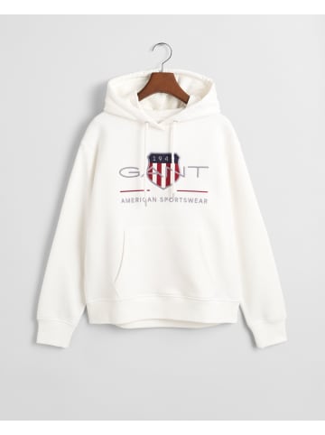 Gant Archive Shield Hoodie in Eggshell