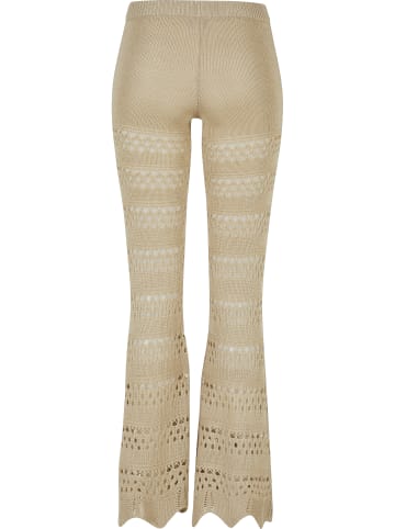 Urban Classics Urban Classics Damen Ladies Flared Crochet Knit Leggings in softseagrass
