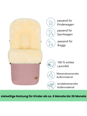 fillikid Winterfußsack Bernina Lammfell Exklusiv in Altrosa