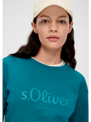 s.Oliver Sweatshirt langarm in Petrol