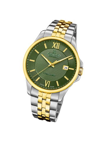 Candino Analog-Armbanduhr Candino Automatik silber, gold groß (ca. 42mm)
