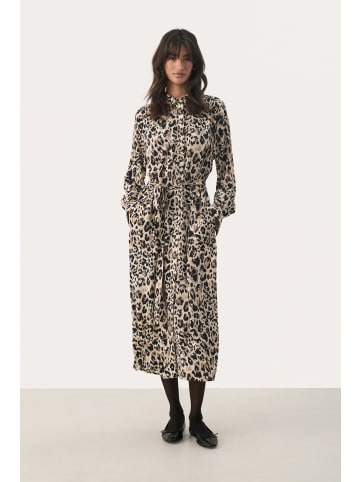 PART TWO Kleid MelucaPW Gerade Passform in Neutral Leo Print