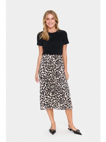 SAINT TROPEZ Rock SafinaSZ Gerade Passform in Soft Regular Leopard